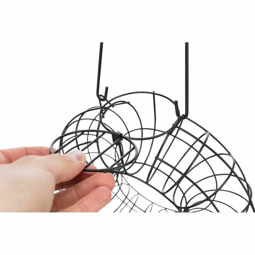 Sealbhóir Liathróidín Meise, cruinn, do 8 Liathróidín, Miotal, dubh-0