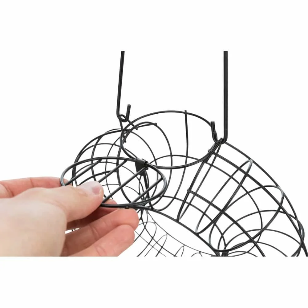 Sealbhóir Liathróidín Meise, cruinn, do 8 Liathróidín, Miotal, dubh-0