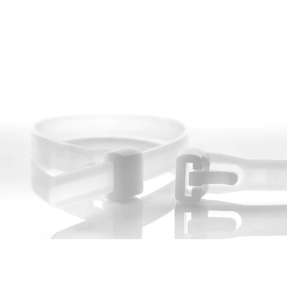 100 Ceangailtí Cábla in-athúsáidte 200 x 7, 6mm nádúr-0