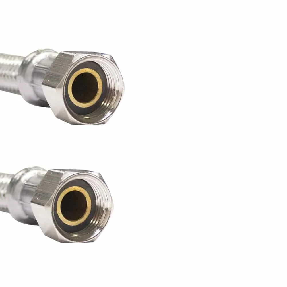 DN13 DVGW Píobán Armúrtha le Cruach Dhosmálta 1/2" ÜM x 3/4" ÜM 1500 mm-0