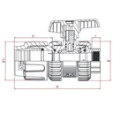 PP PE Feistiú Píobáin Comhla Liathróide 32 x 1" IG-0