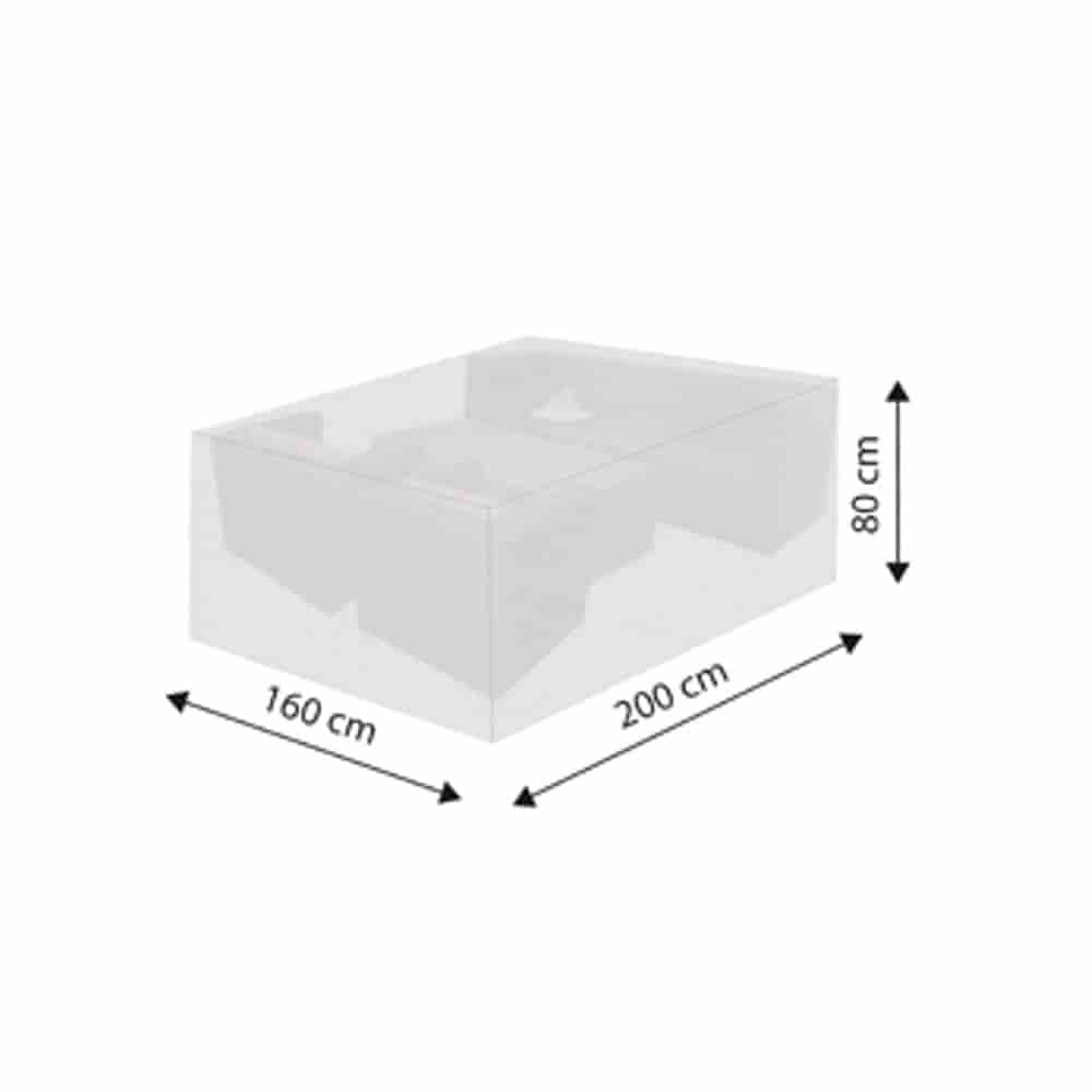 Clúdach Cosanta Deluxe Rattan-Lounge, thart ar 200x160x80-0