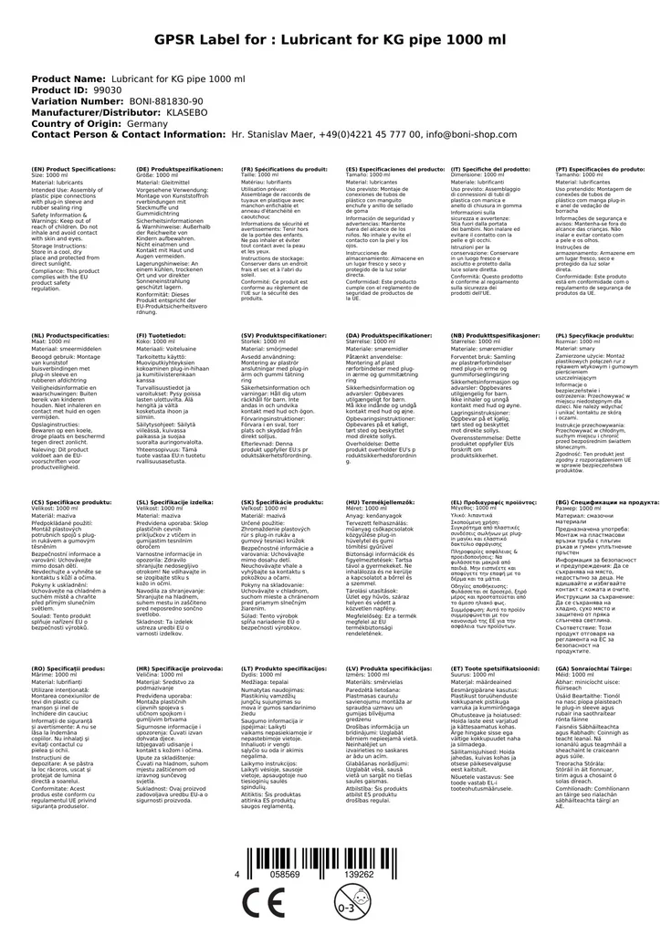 Lubricant do Píobáin KG 1000 ml-0