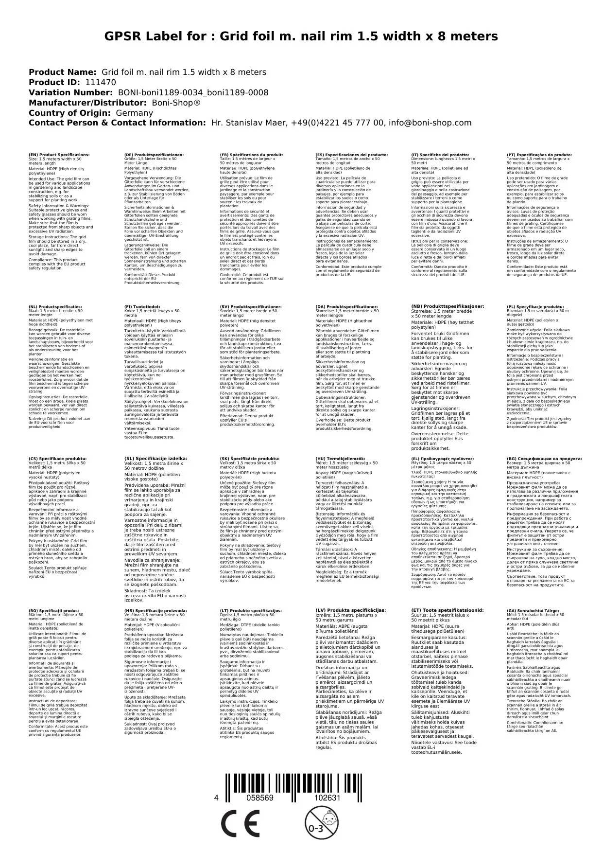 Scannán mogalra le imeall ingne 1,5 Leithead x 8 Méadar-4