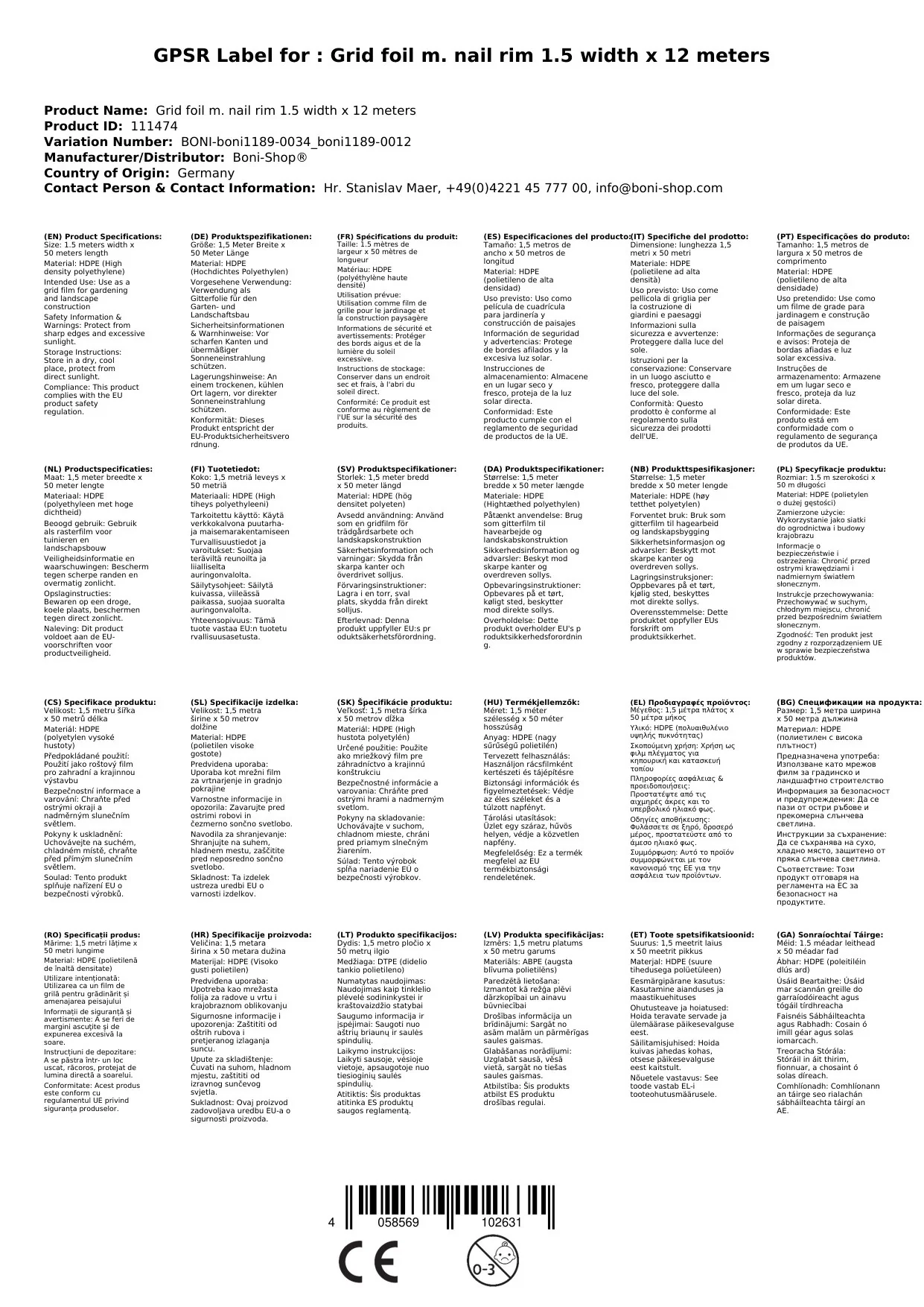 Scannán mogalra le imeall ingne 1,5 Leithead x 12 Méadar-4