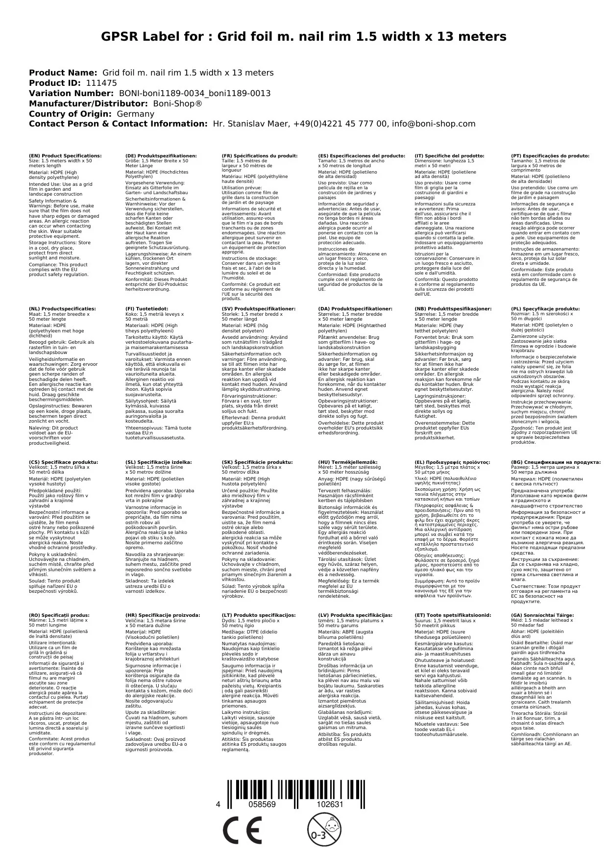 Scannán mogalra le imeall ingne 1,5 Leithead x 13 Méadar-4