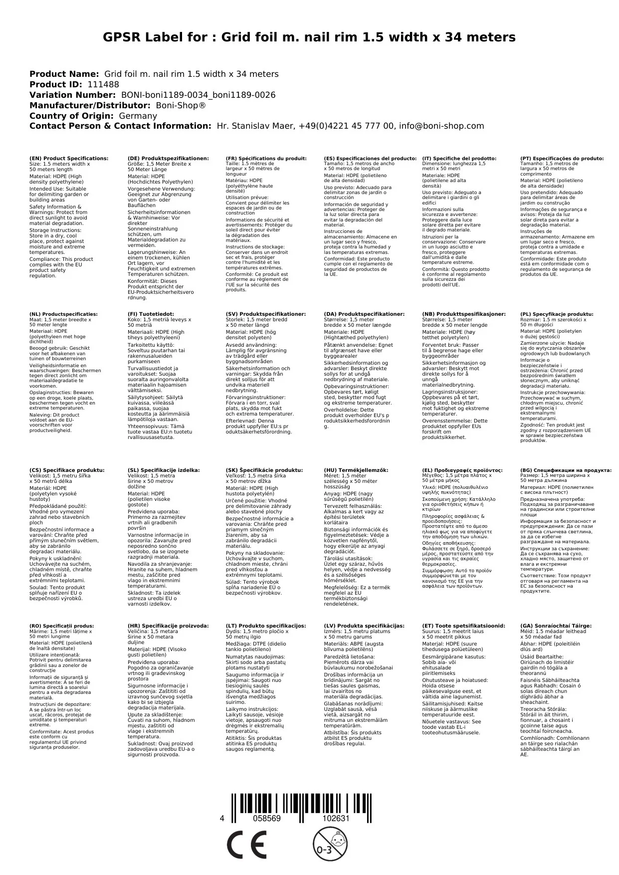 Scannán mogalra le imeall ingne 1.5 Leithead x 34 Méadar-4