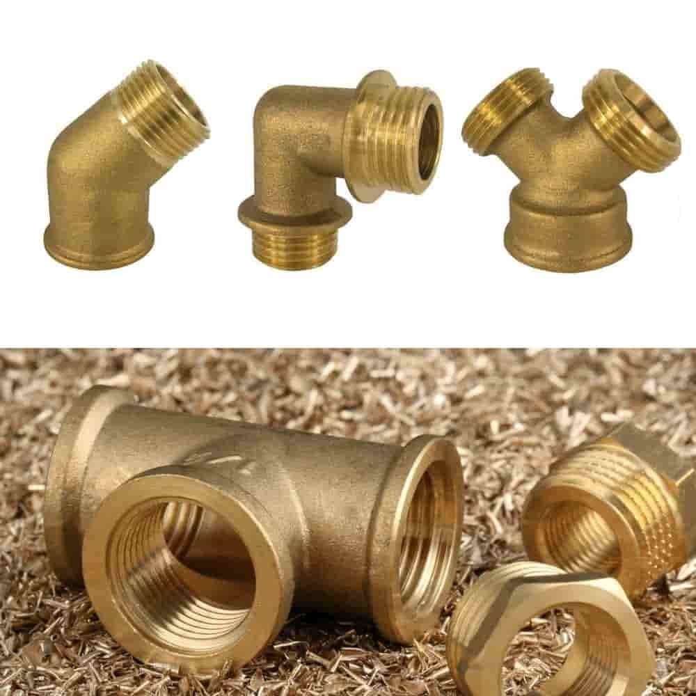 Brass threaded fittings in various designs-0