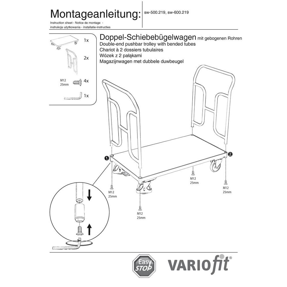 Díonbhogha Dubh 250 kg Cineál M + EasySTOP-0