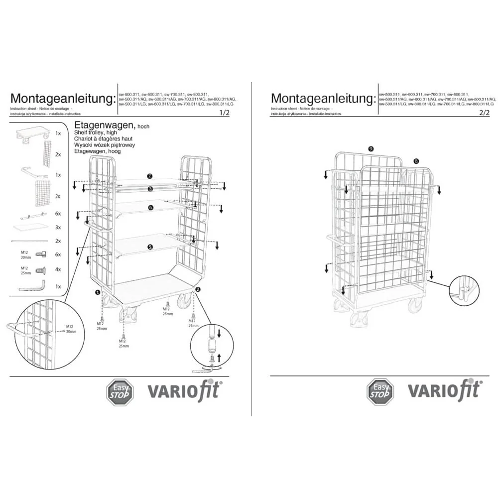 Paket-Vierwandwagen ard le 3 hurlár Cineál M + EasySTOP-0