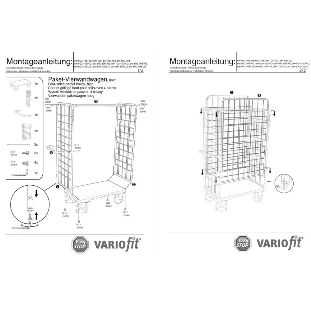 Pacáiste-Cairt Cheithre Bhalla ard Cineál XL + EasySTOP-1