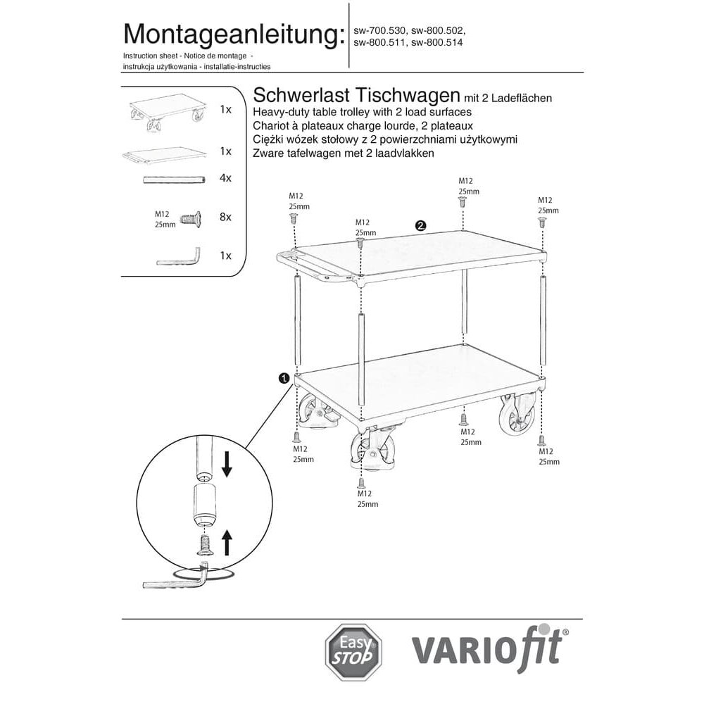 Tábla Trom 1000 kg le 2 Dhromchlár Cineál L + EasySTOP-0