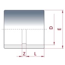 PVC - U Klebemuffe 25 mm PN16-0