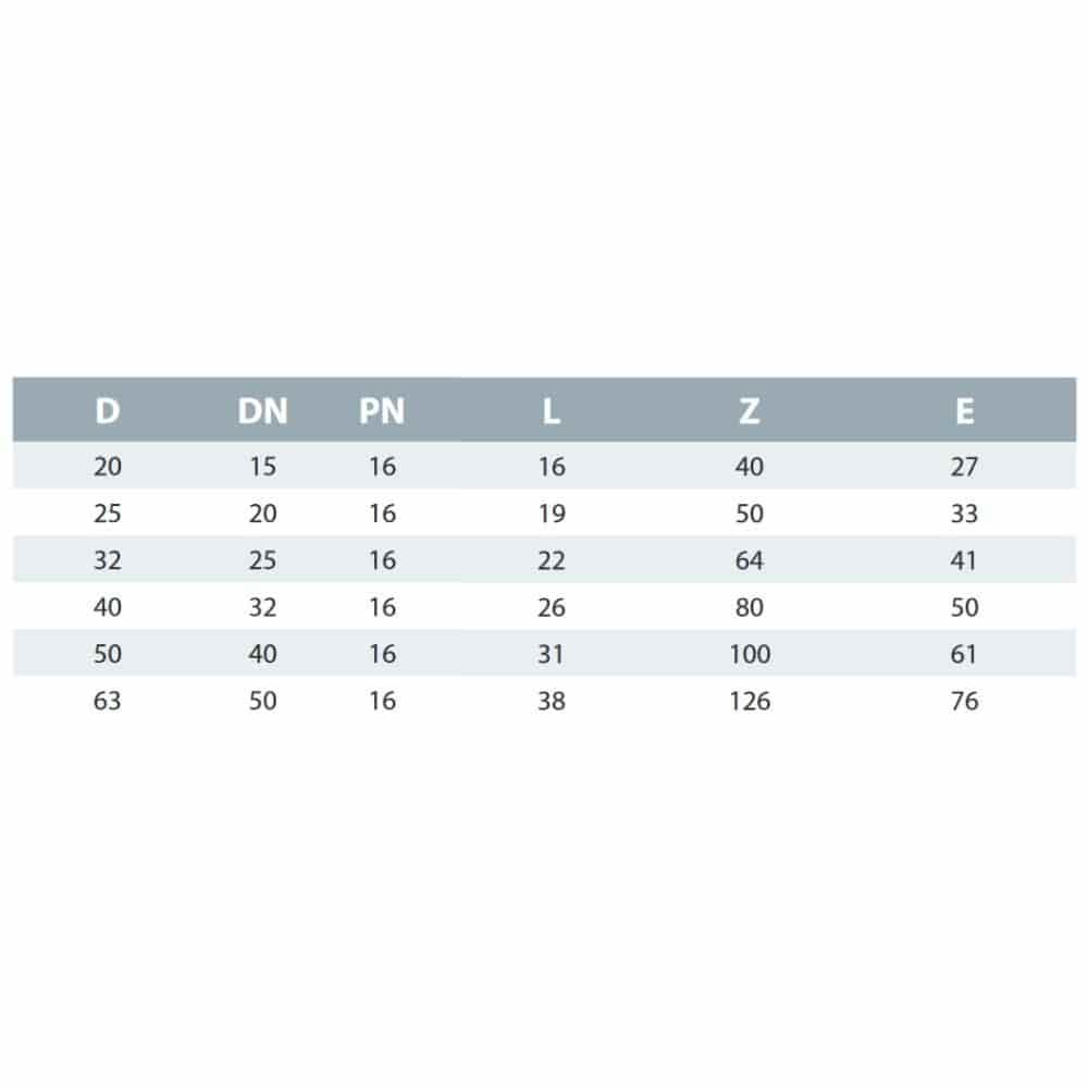 PVC - U 90° Bogen 63 mm PN16-1