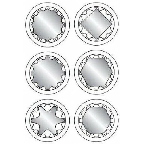 Maul- Ringschlüssel mit Spline-Ausführung SW 19 (10 St.)