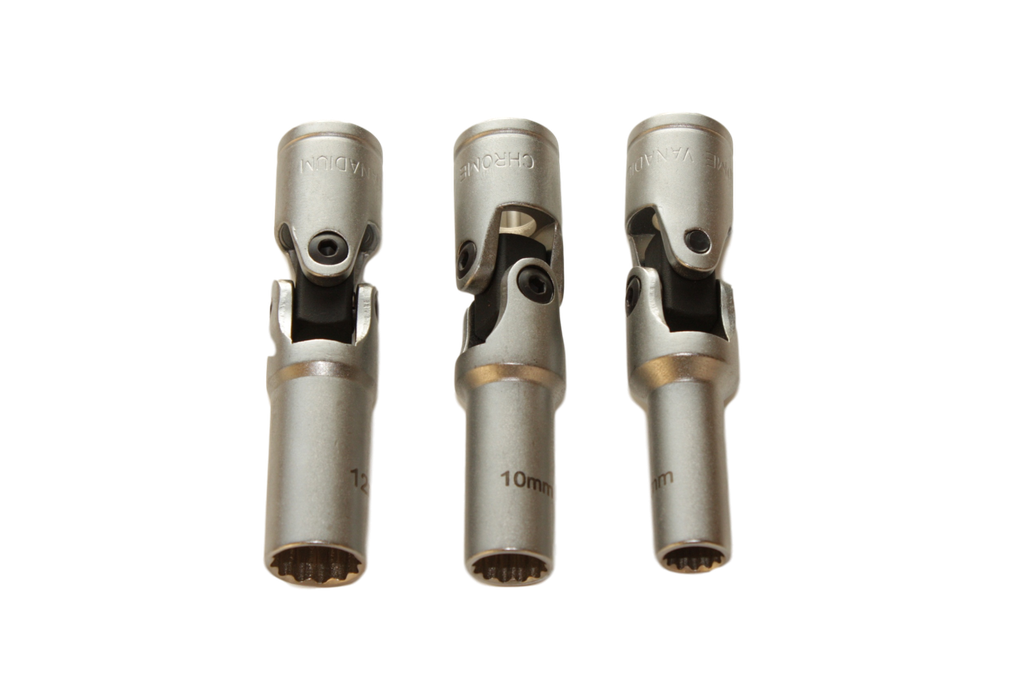 3/8" Gelenk-Glühkerzenschlüssel 12pt SW 8, 10, 12 (mit Box) (5 St.)