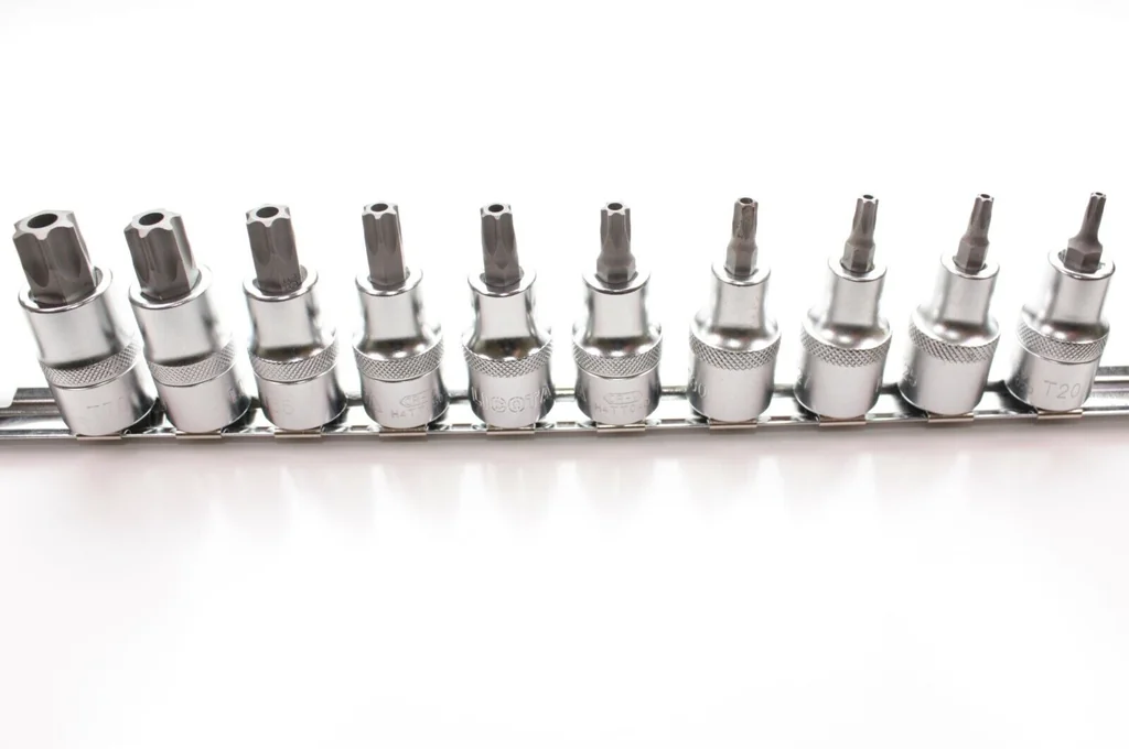 1/2" Torx-Nuss T20 CrV (S2) mit Stirnloch - kurze Ausführung -  (10 St.)