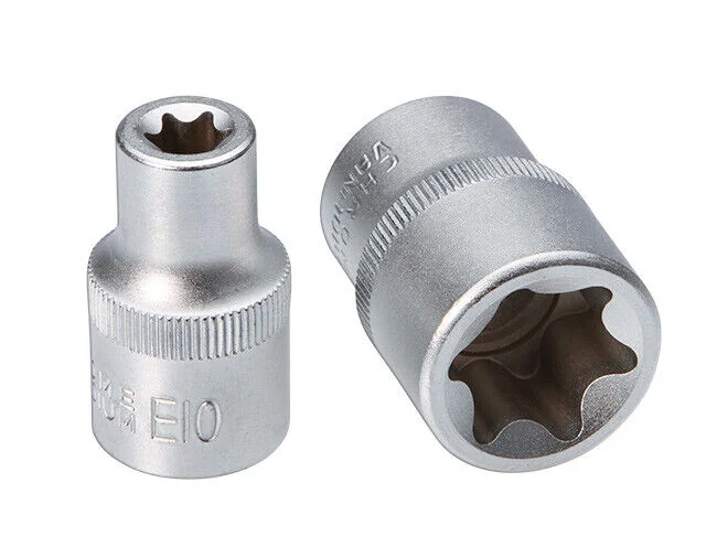 1/2" Industrie Nusssatz Torx E-Socket E10 - E24 / Länge: ca. 38 mm