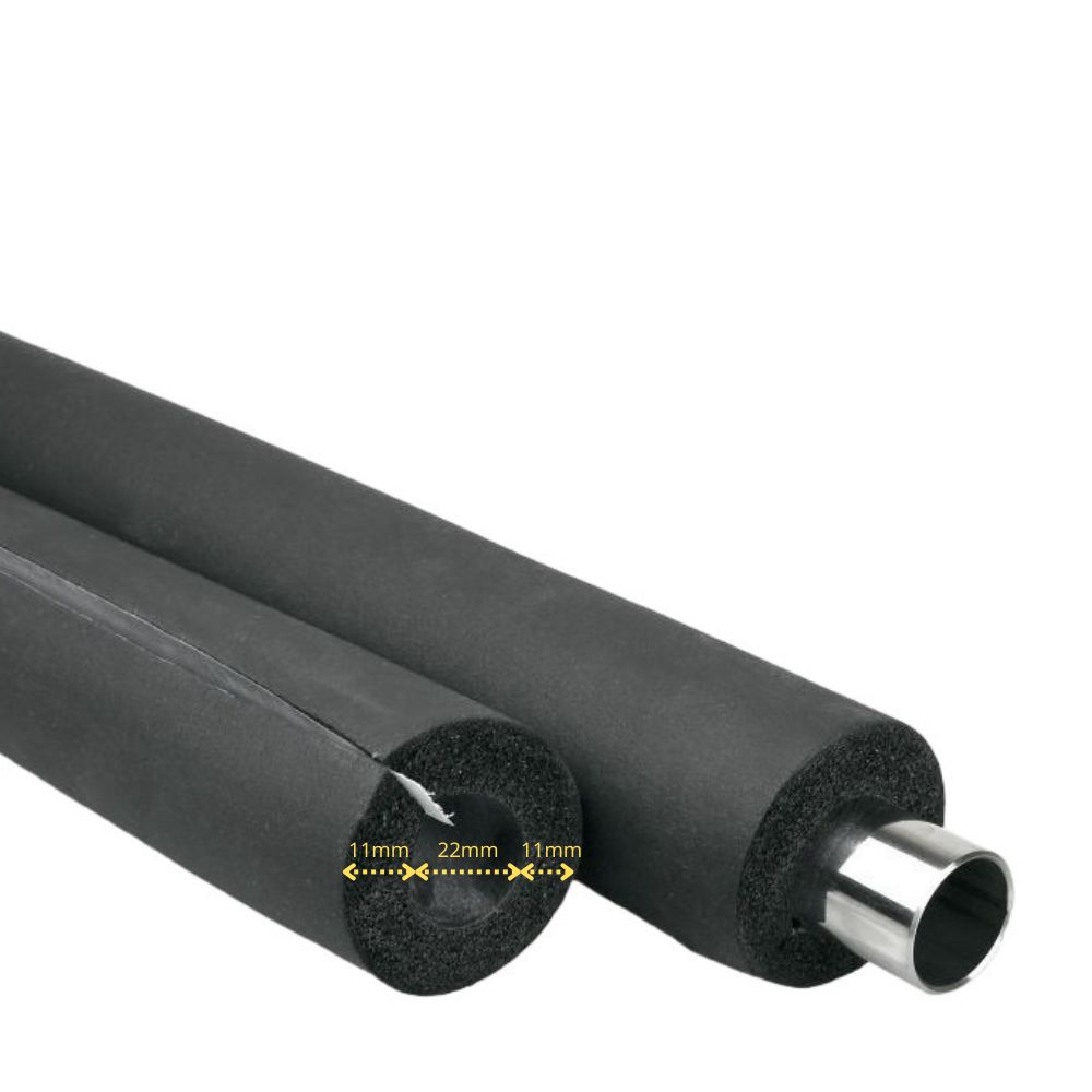 INSUL-TUBE® H PLUS XT Cautsiú 2m Insliú Píobáin Ø 22 mm x 10 mm Insliú 50% GEG féin-ghreamaitheach-0