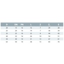 PVC - U 45° T-Stiúic Muf 20 mm PN16-1