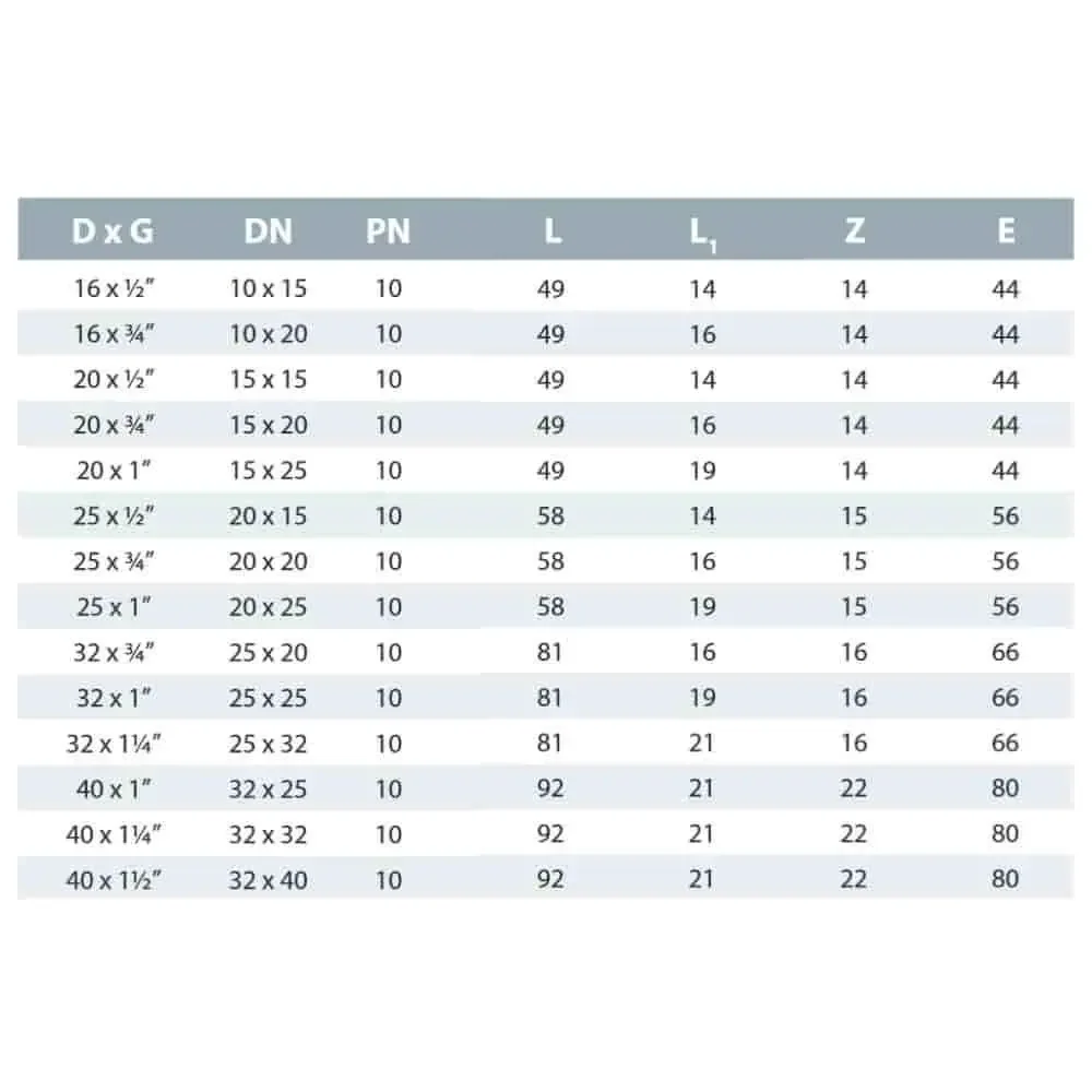 PE Pipe Fitting 20 x 1_2_ Female Thread, PP Compression Connector for Water Pipes.webp