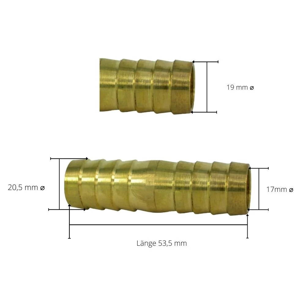 Ceanglóir Feadán Prás/ Tuille Dúbailte 3/4" Orlach-0