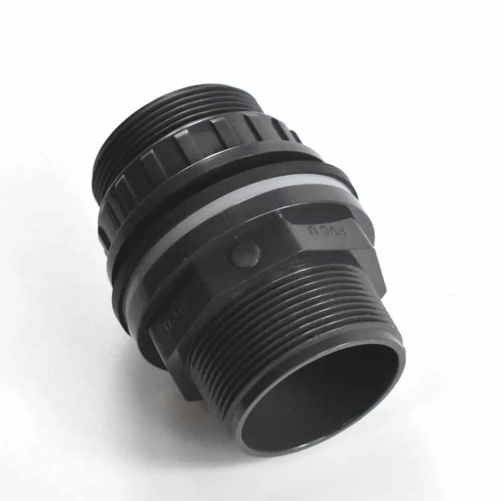 Feistiú PVC, Muinchille Ghreamaitheach, Snáithe Fireann, PN10, Liath