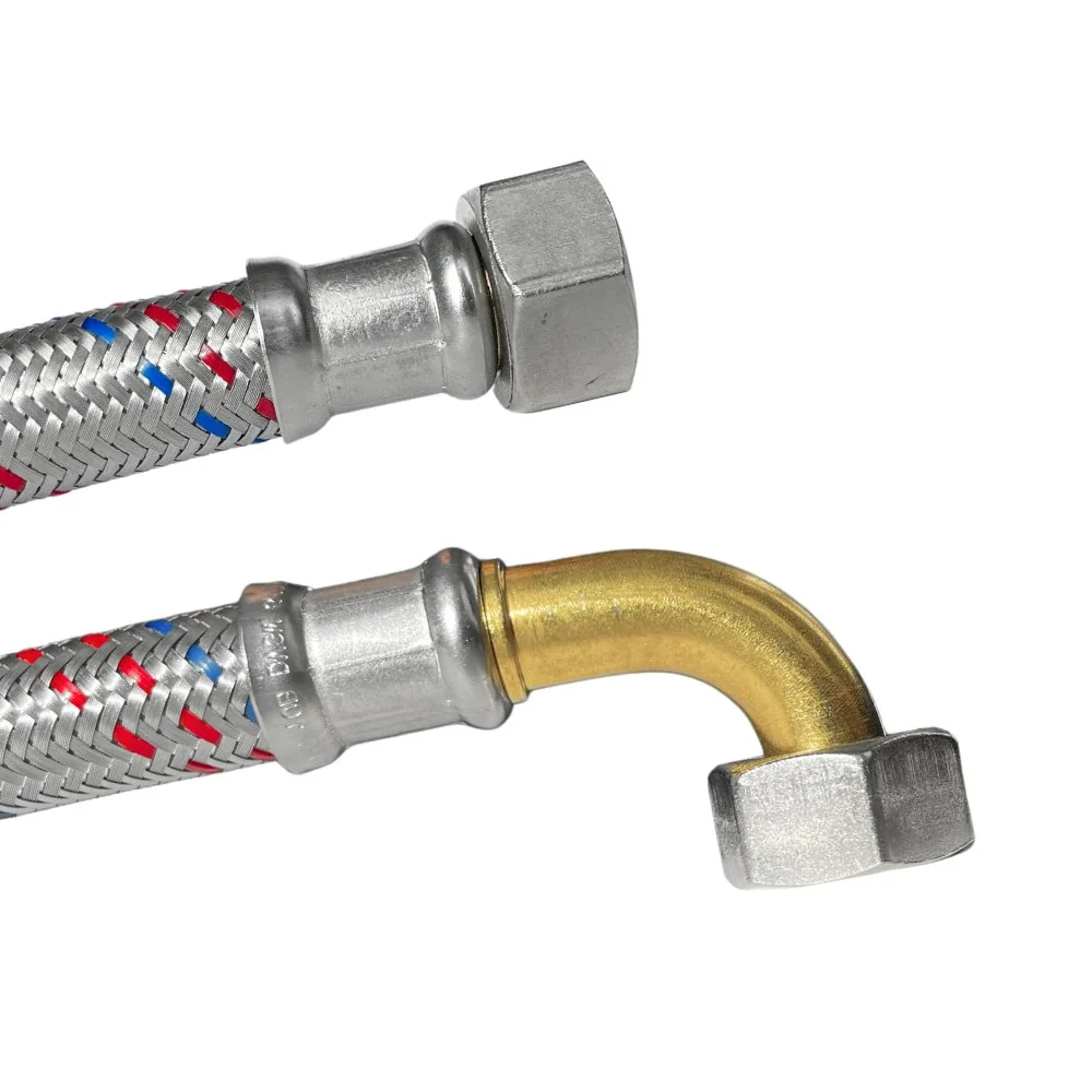 Píobán Armúrtha Cruach Dhosmálta 1/2 Orlach, Píobán Solúbtha le Buga, 1500mm, DVGW
