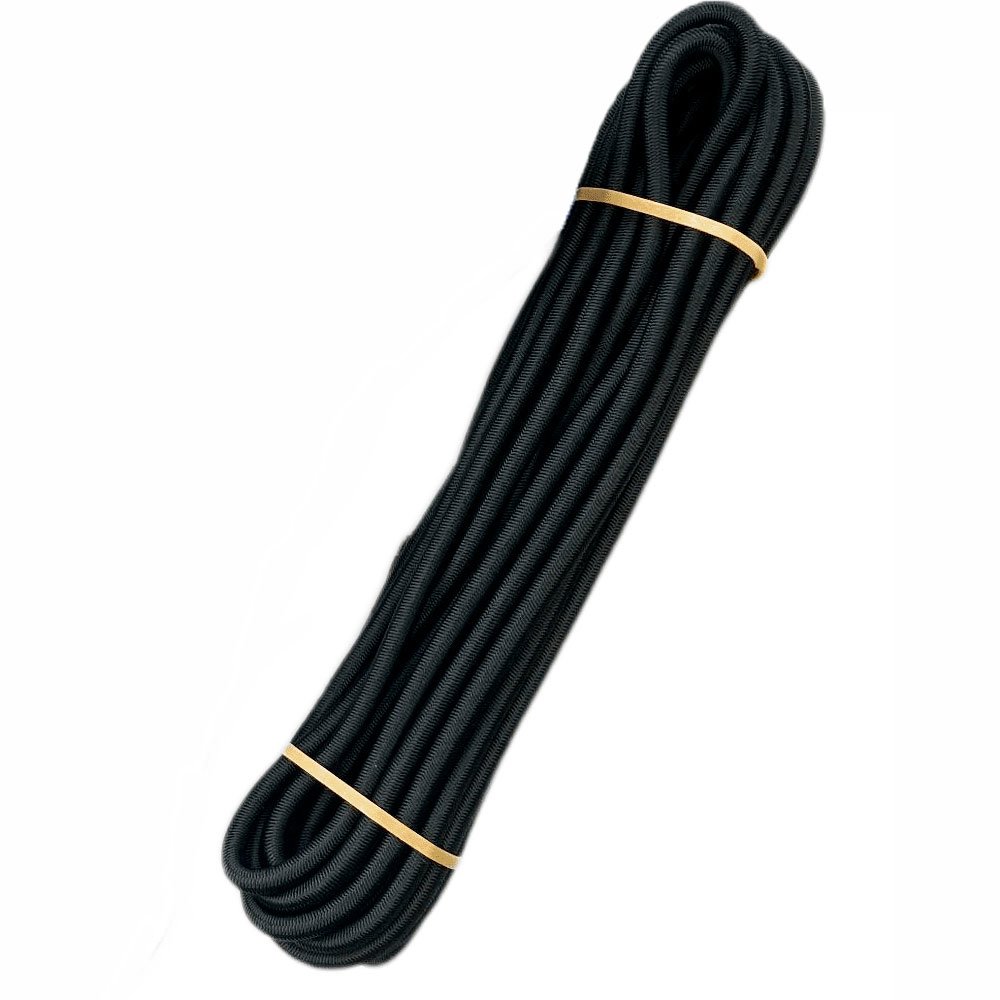 Corda Leaisteach Dubh 10mm, 10m - Corda Bungee Ardchaighdeáin
