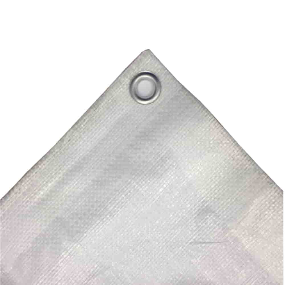 Tarpaulin Uiscedhíonach, 180 g/m², 5x8m, Bán - Clúdach Láidir Ilfheidhmeach