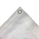 Tarpaulin Uiscedhíonach, 180 g/m², 5x8m, Bán - Clúdach Láidir Ilfheidhmeach