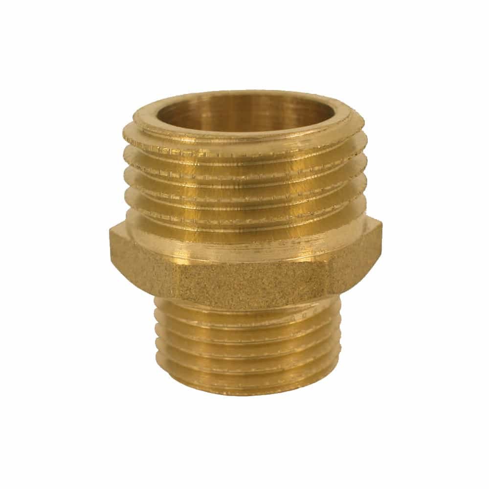 Feistiú Práis, Nipple Dúbailte Laghdaithe, 1 1/2" AG x 1/2" AG