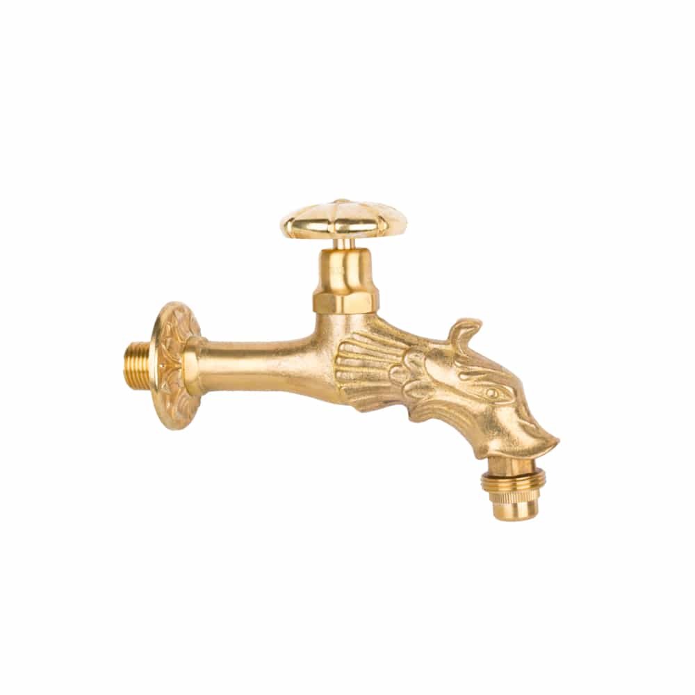 Faucet Gairdín Nostalgie Drachenkopf, Láimhseáil Roth, Prás Snasta 1/2"
