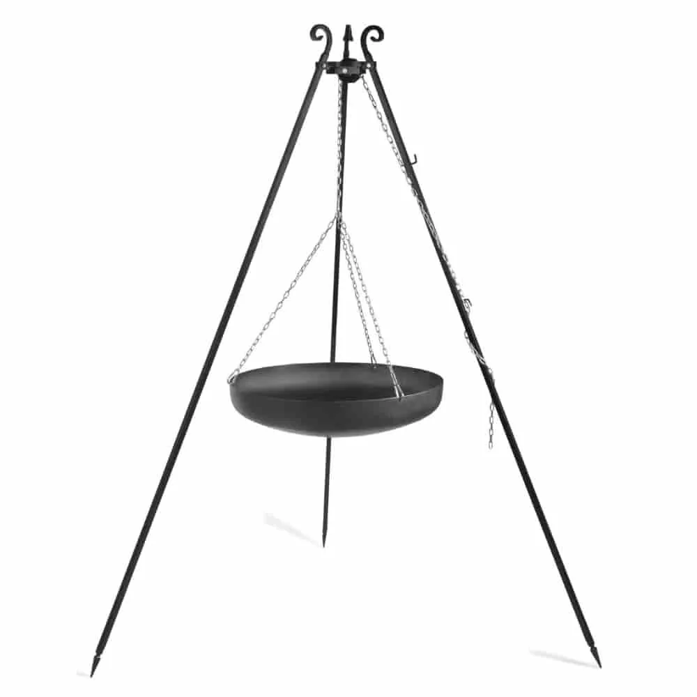 Wok ar Thrí Chois, 60cm, Cruach Nádúrtha, Trealamh Cócaireachta Allamuigh