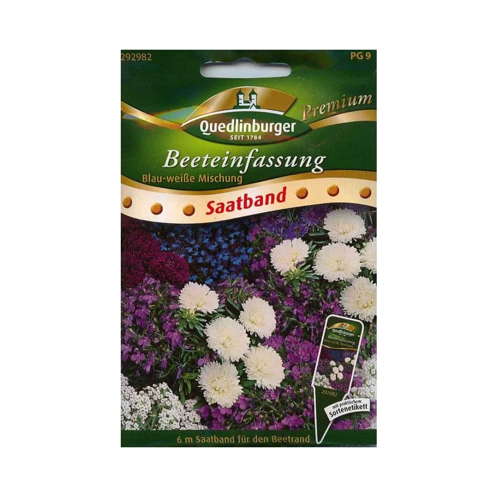 Banda Síolta Imréitigh Línte Gairdín, meascán gorm-bán