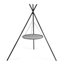 Grill Tríopa Rothlach 210cm le Gríl Gairdín Cruach Nádúrtha 50cm