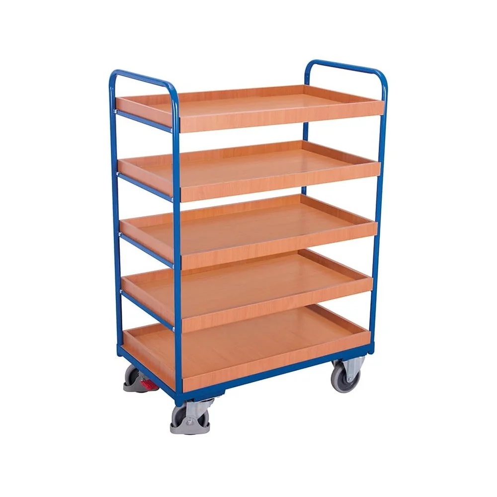 Carráiste Seirbhíse Tromshaothair le 5 Tráidirí, 250kg