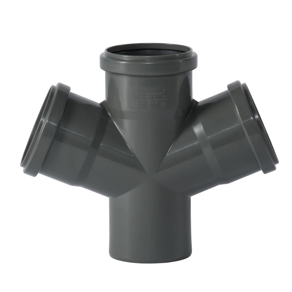 HT Double Branch DN/OD 75/75/75 67 Degrees, Sewer Pipe