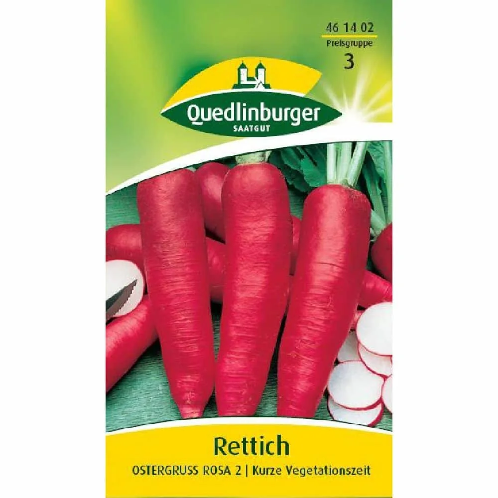 Síolta Raidis 'Ostergruss Rosa' - Raidis Bándearg Luath le Cur