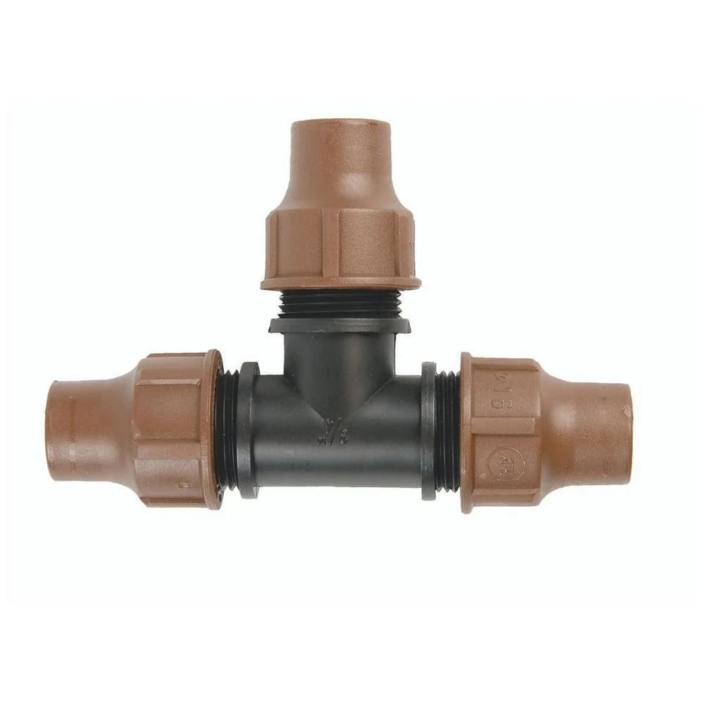 T-píosa 16mm le haghaidh Uisciúcháin Gairdín