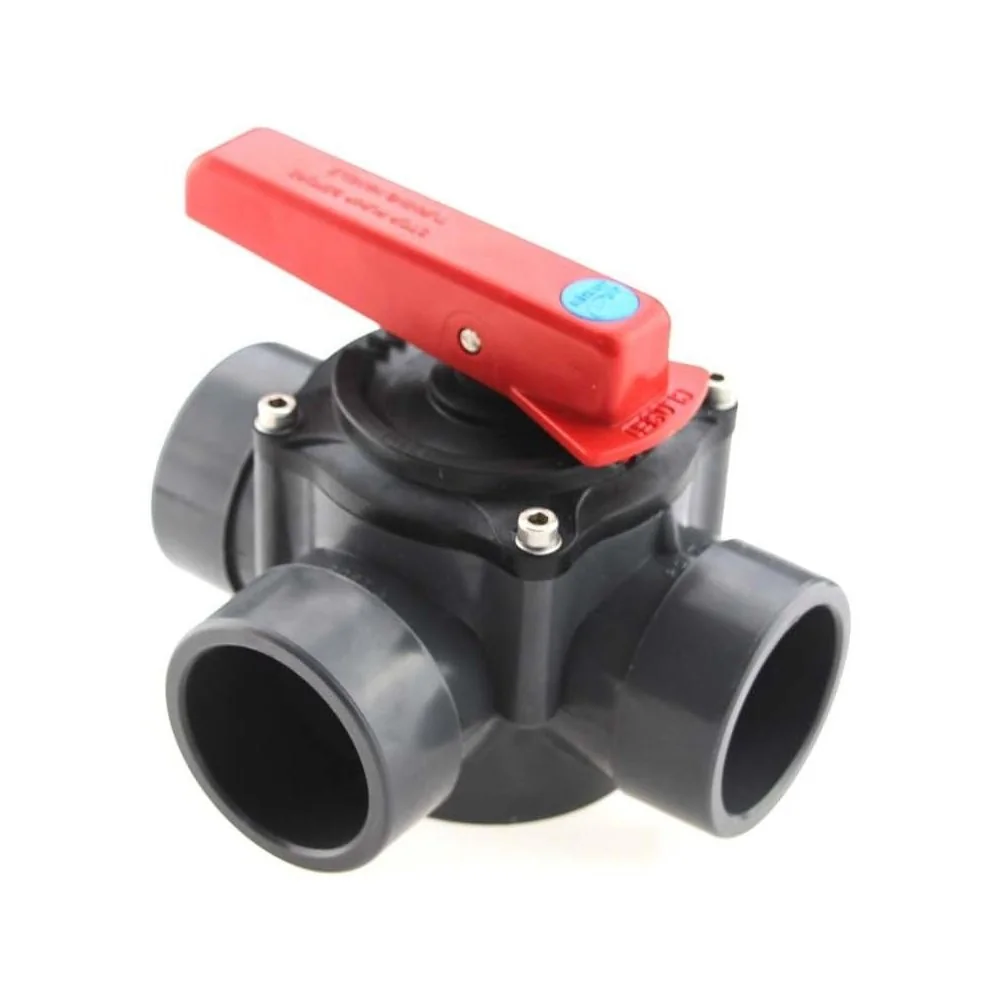 Comhla 3 Bhealach PVC, Comhla Sorcóra PVC-U 50/63mm, 6 bar