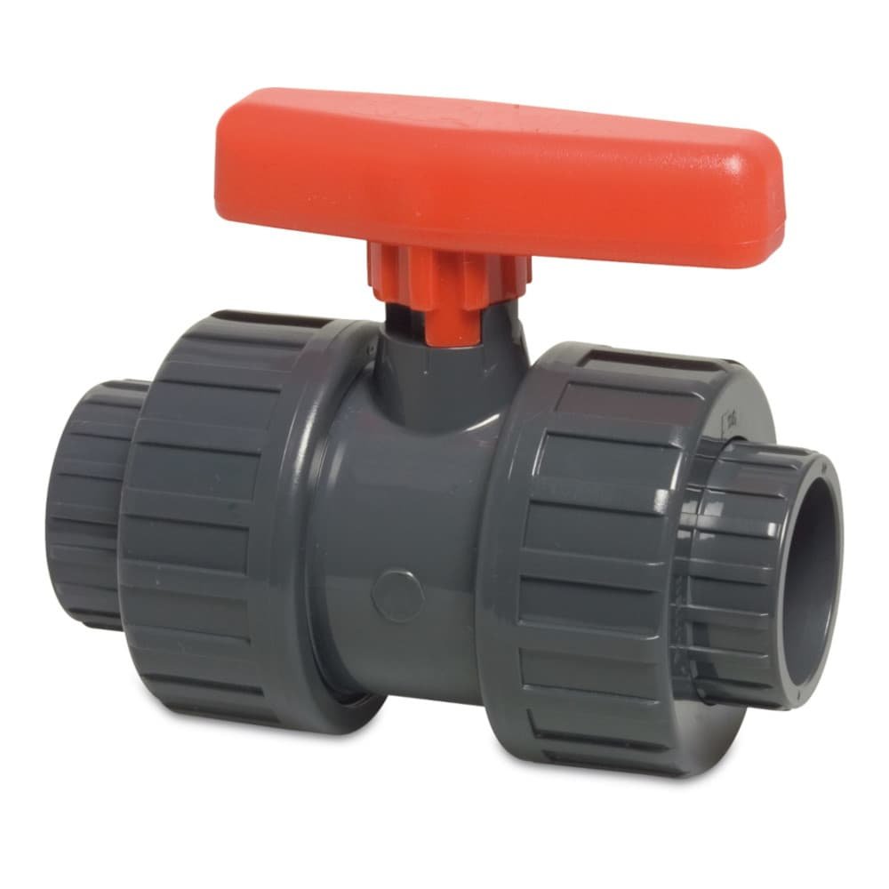 Comhla Liathróid PVC 50mm PN16 le haghaidh Píopaí agus Feistiú PVC-U