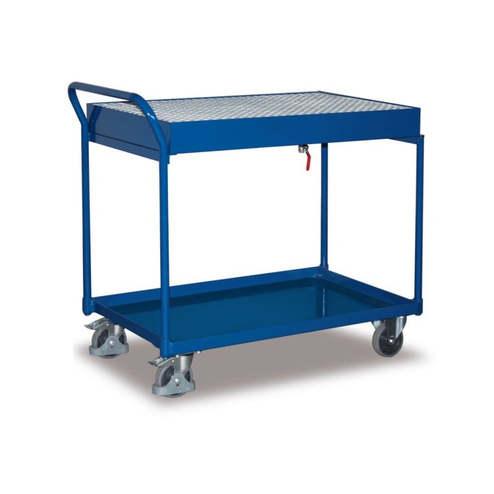 Carr Tábla 2 Shraith, le Tráidire Drip 60 L, Gitterrost Galbhánaithe, EasySTOP