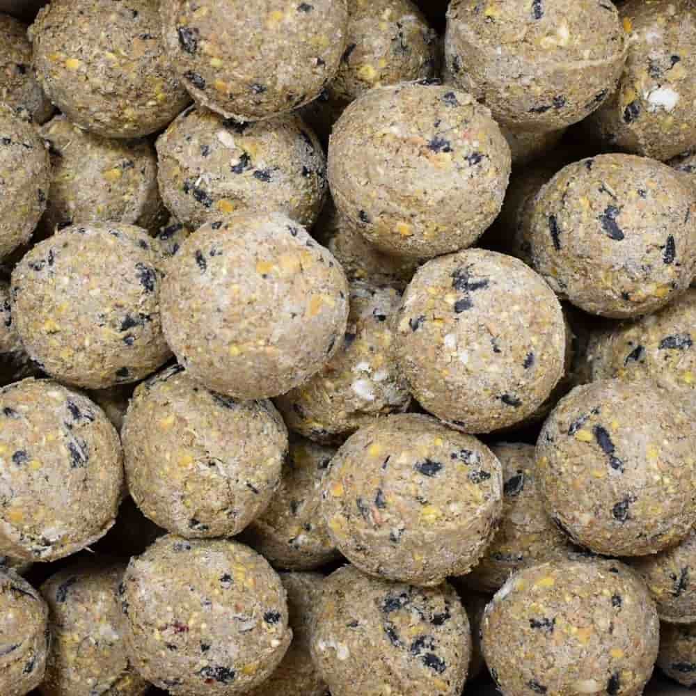 Cnónna gréisceacha d'éin, le Feithidí, 200 x ca.90 gram, Bia saille éan, gan líon