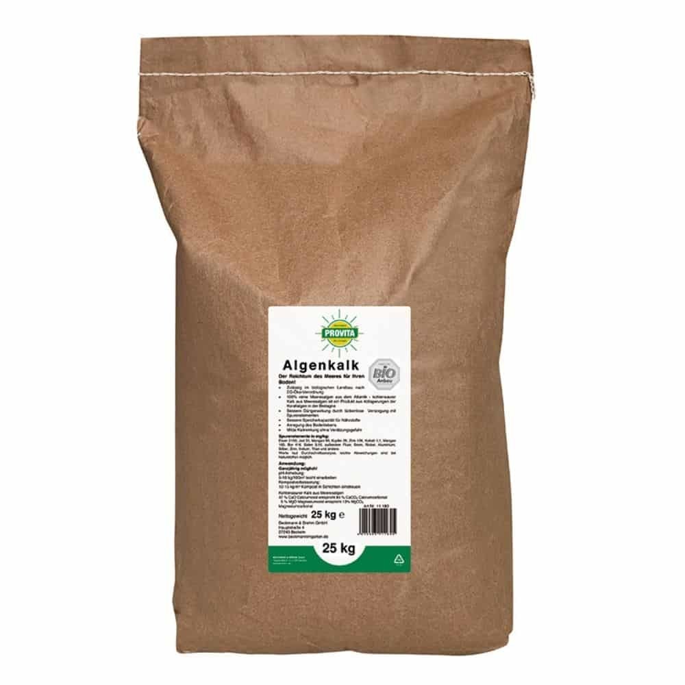 Cailc Algaí 25 Kg, Leac Mhara, do Gairdín, le haghaidh 250m²