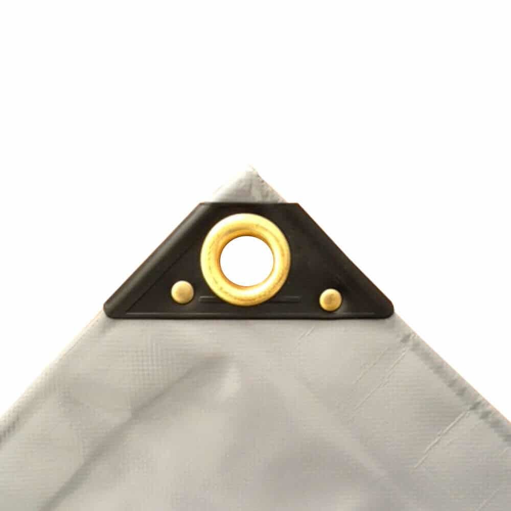 Plána tarpaulin PVC, 650 g/m², 3 x 4m (12m²), liath, uiscedhíonach, frithscriosta