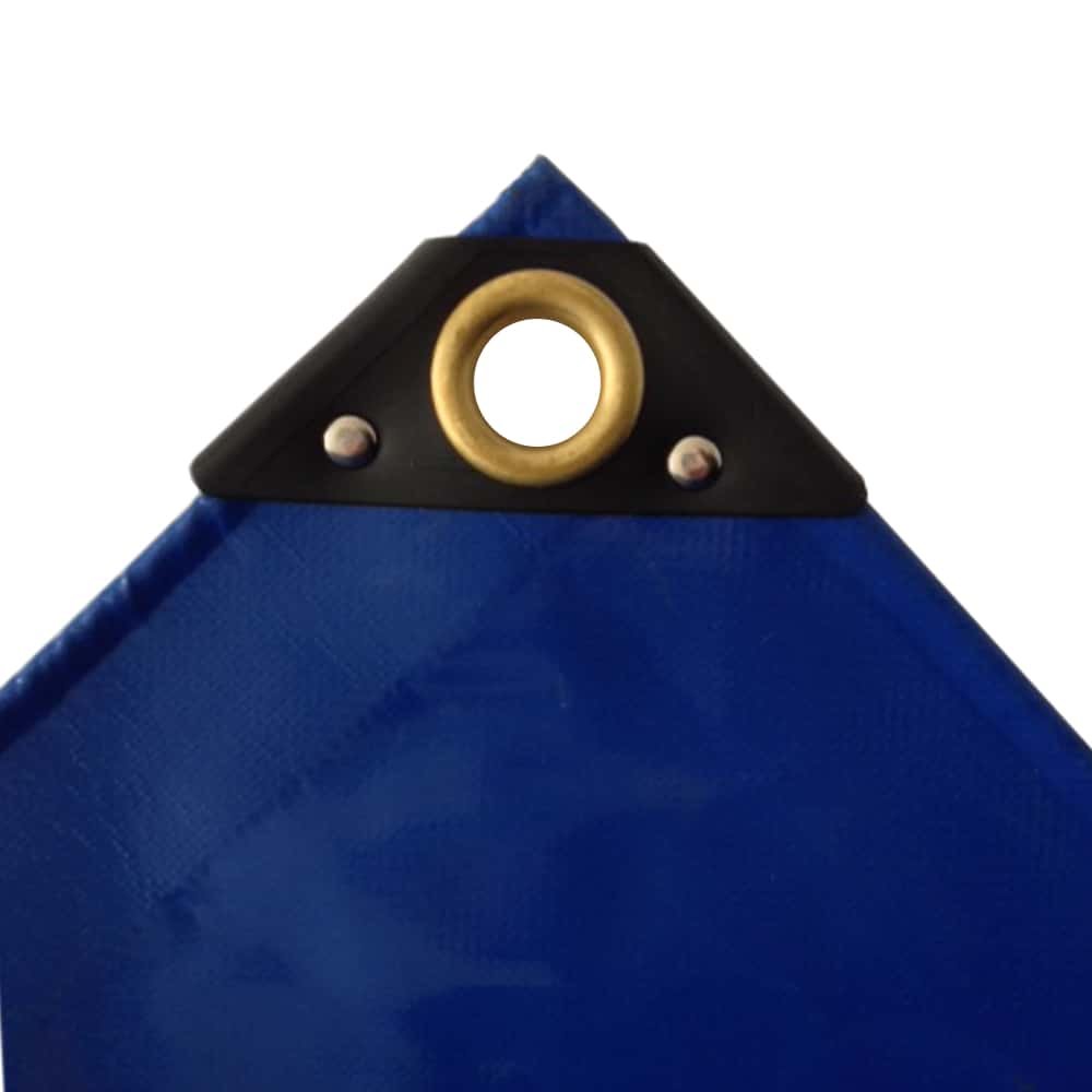 Clúdach tarpaulin, tarpaulin PVC 650g/m², tarpaulin uiscedhíonach, gorm, 3x4m (12m²)