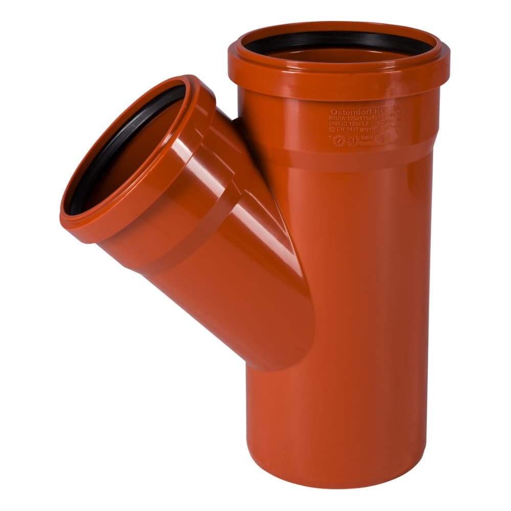 KG Abzweig DN 125/110, 45 Céim, Feistis Píopaí Draenála