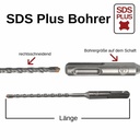 Druil Casúr SDS Plus, 10mm, 600mm, 4-Gearrthóir, Druil Coincréite