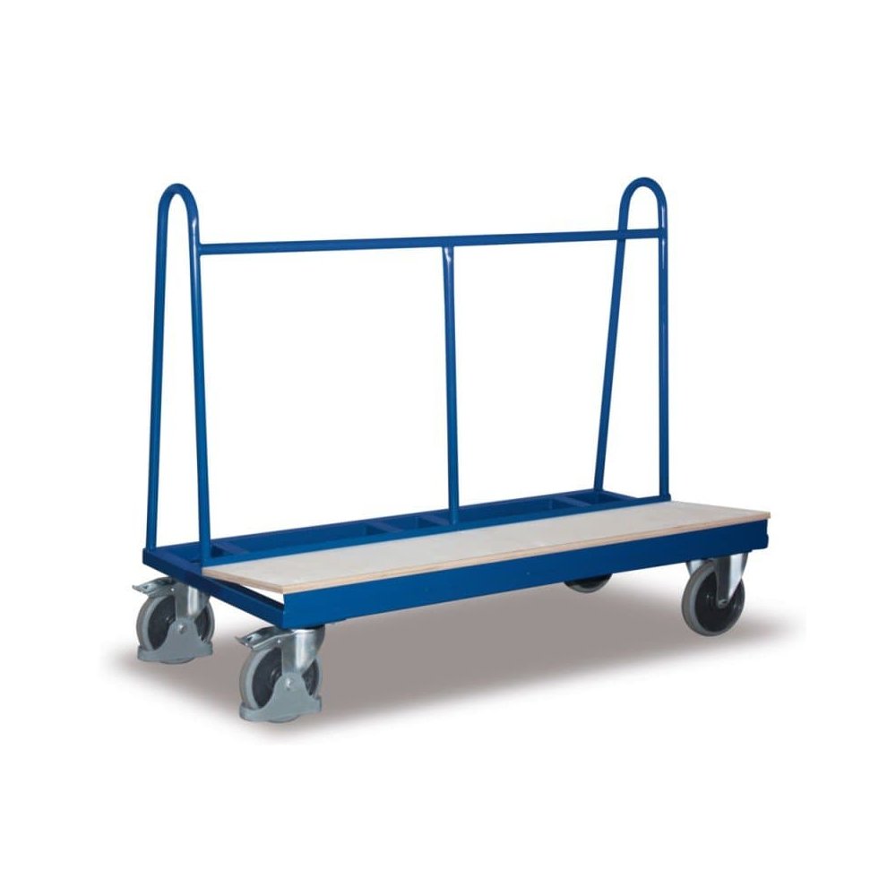 Tralaí Pláta Tromshaothair le Ladefläche Adhmaid, 500 kg - Boni-Shop